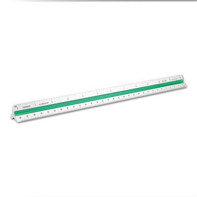 12" Color Coded Engineer Triangular Solid Scale - Aluminum