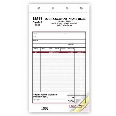 Sales Slip Forms - Spectra™ Collection, Small (3 Part)