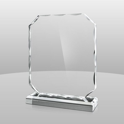 Vertical Mount Clear Glacial Ice Award II (6"x4"x2")