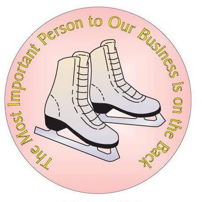 Ice Skates Photo Hand Mirror (2½" Diameter)