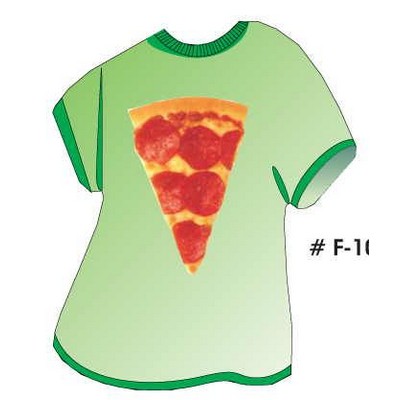 Pizza Slice T-Shirt Acrylic Coaster w/Felt Back