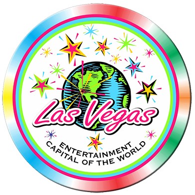 Las Vegas Chip Photo Hand Mirror (2½" Diameter)