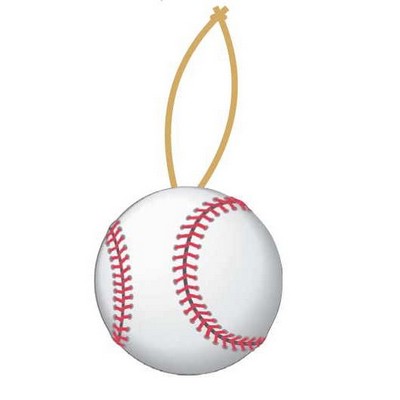 Baseball Ornament w/ Clear Mirrored Back (12 Square Inch)