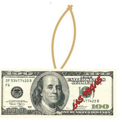Las Vegas $100 Bill Ornament w/ Clear Mirrored Back (8 Square Inch)