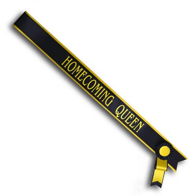 Overlay Queen Ribbon Sash w/ Rosette (3"x72")