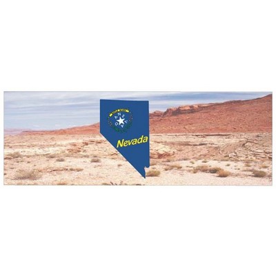 Nevada Battle Born Panoramic Metal Photo Magnet (1 5/8"x4 5/8")