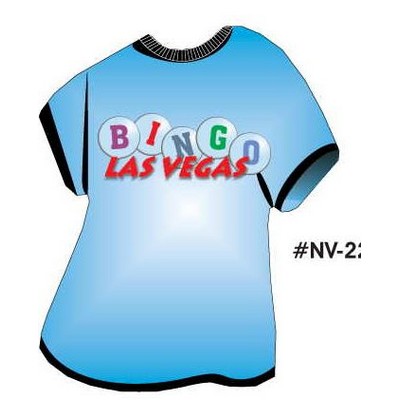 Las Vegas Bingo T-Shirt Acrylic Coaster w/Felt Back