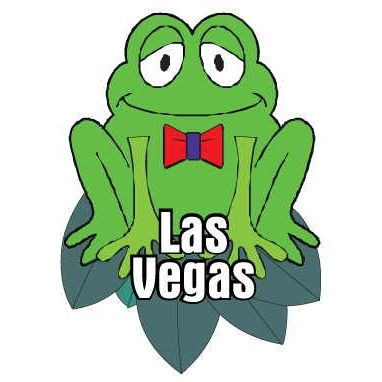 Las Vegas Frog Magnet w/ Full Magnetic Back (2 Square Inch)