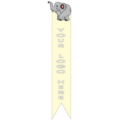 Elephant Bookmark w/ Black Back