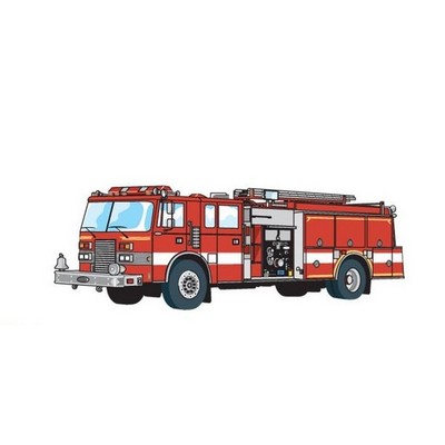 Fire Truck Executive Magnet w/ Full Magnetic Back (8 Square Inch)