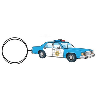 Police Car Executive Key Chain w/Mirrored Back (4 Square Inch)