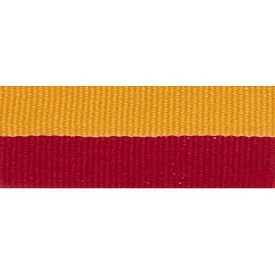 "V" Neck Ribbon - Red/Gold - Snap Clip - 1-1/2" Wide x 32" Long