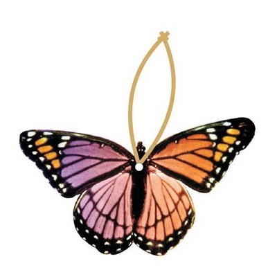 Purple & Pink Butterfly Ornament w/ Mirrored Back (4 Square Inch)