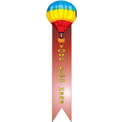 Hot Air Balloon Bookmark w/ Black Back