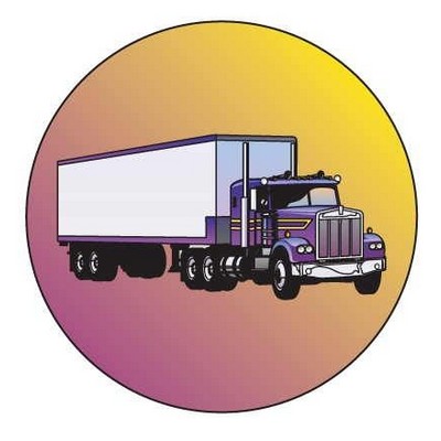 Diesel Truck Round Badge w/ Bar Pin (2 1/2" Diameter)