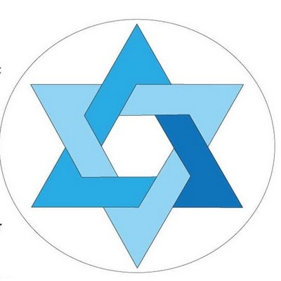 Star of David Acrylic Coaster w/Felt Back