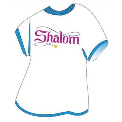 Shalom T-Shirt Acrylic Coaster w/Felt Back