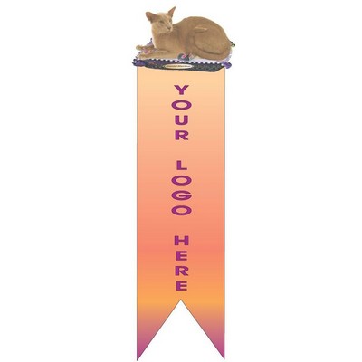 Oriental Shorthair Cat Bookmark w/ Black Back