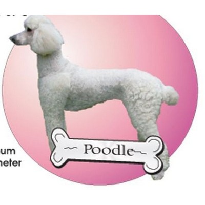 Poodle Dog Acrylic Coaster w/Felt Back