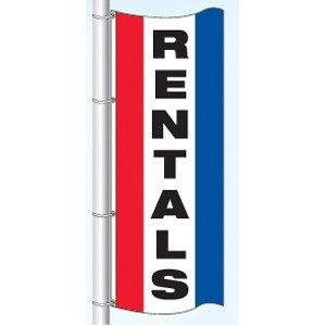 Single Faced Stock Message Interceptor® Drape Flag (Rentals)