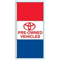 Double Faced Interceptor® Drape Flags (Toyota® Pre-Owned Vehicles)