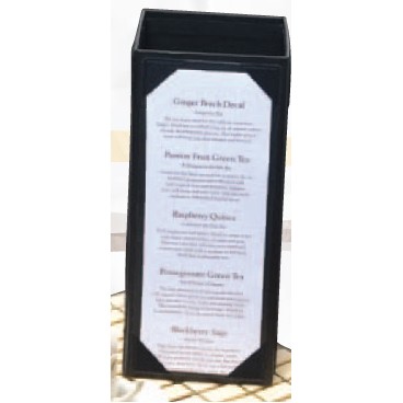 Quad Panel Picture Corner Menu Table Tent (4 1/4"x11" Inserts)