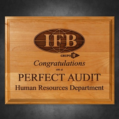 Alder Wood Laser Plaque 9" x 12"