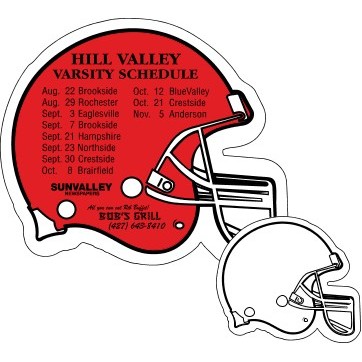 Football Helmet Large Mini Magnet (4"x 3 1/2")