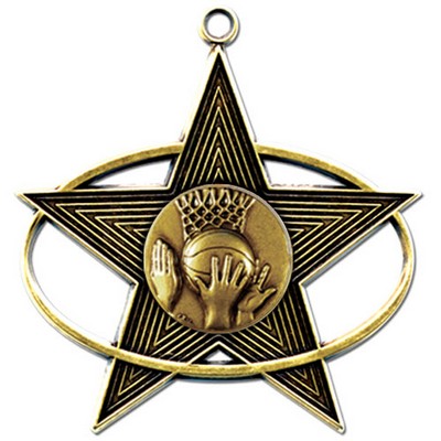 Stock All-Star 3" Medal- Basketball General