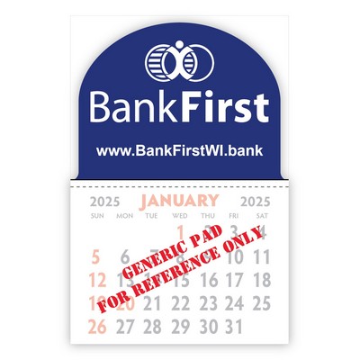 Designer Shaped Kwik-Stik Smooth Vinyl Calendar w/ Dome Top