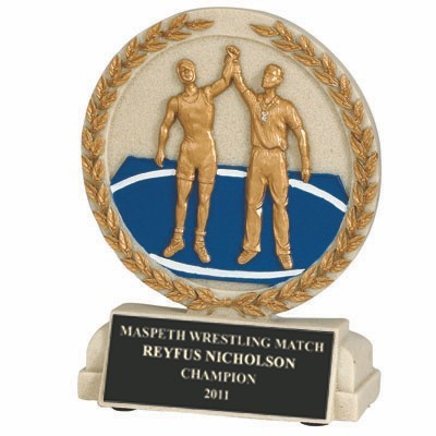 Wrestling Stone Resin Trophy (5 ½" x 4 ½")