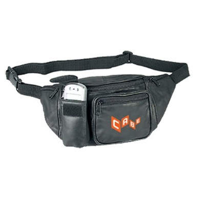 Leather Fanny Pack w/ Cell Phone Holder (13"x6 1/2")