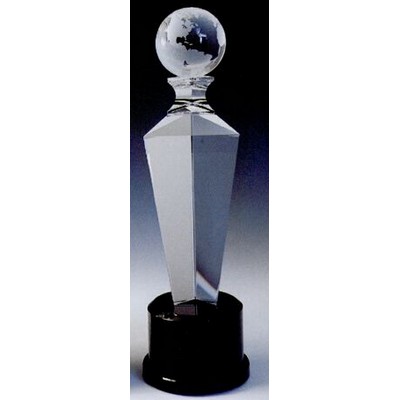 Crystal Globe Award (12"x3 9/16")