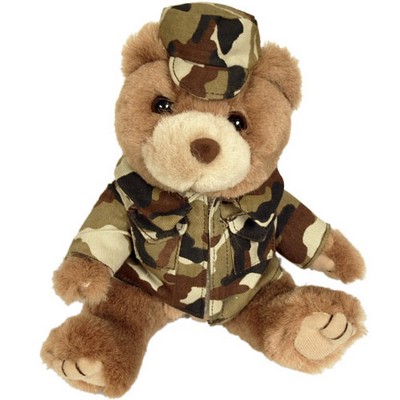 8" Marine Bear Stuffed Animal - Desert Camo