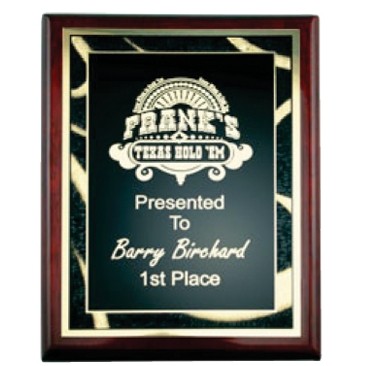 Rosewood Piano Finish Plaque (8"x10")