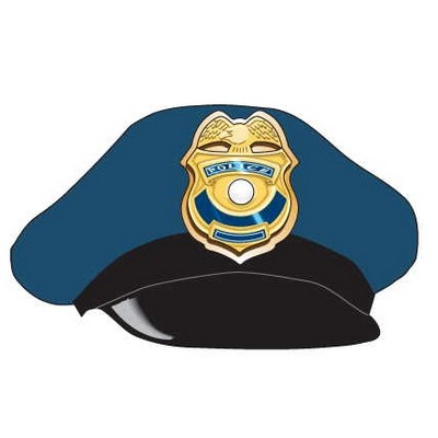 Police Cap Executive Magnet w/ Full Magnetic Back (10 Square Inch)
