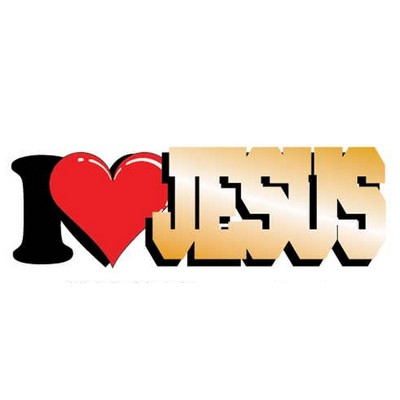 I Love Jesus Promotional Magnet w/ Strip Magnet (10 Square Inch)