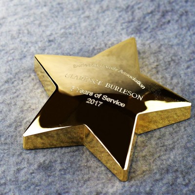 Gold Star Performer Paperweight