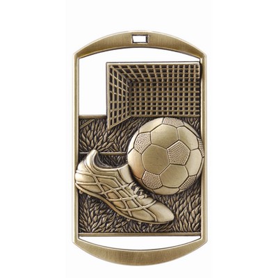 Dog Tag Medal, "Soccer" - 2"