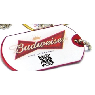 Full Color Plastic Dog Tag w/ QR Code
