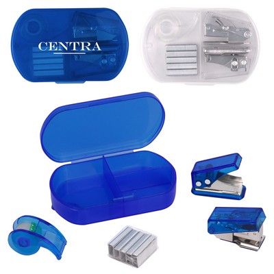 Hole Punch, Stapler, & Tape Office Set
