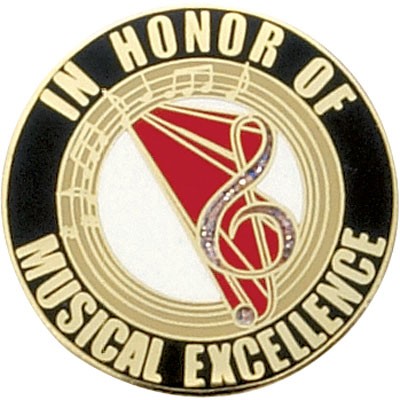 1" Diameter Pin In Honor of Musical Excellence
