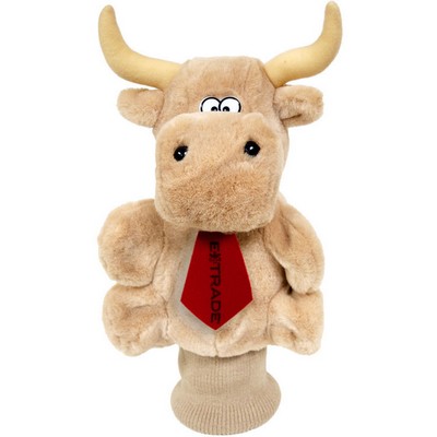 15" Bull Golf Club Cover w/Tie & One Color Imprint
