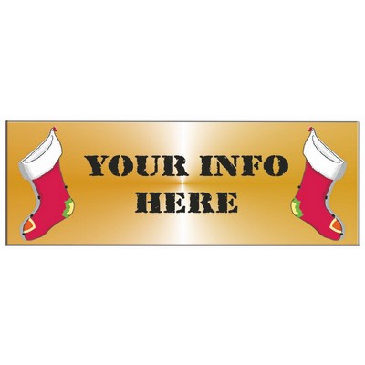 Christmas Stocking Panoramic Metal Photo Magnet