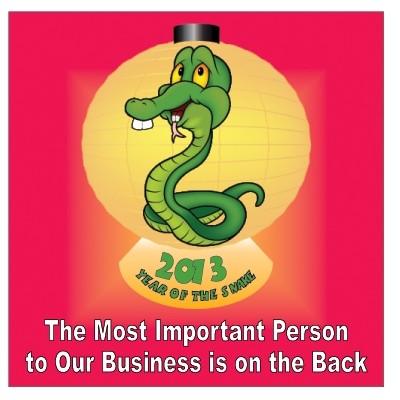 Chinese New Year/Year of the Snake Square Photo Hand Mirror