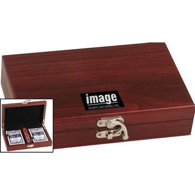 Rosemont Card & Dice Wood Box Gift Set