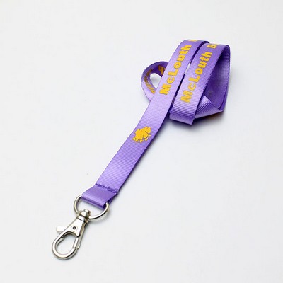5/8" Purple Nylon Lanyard (15 Mil)