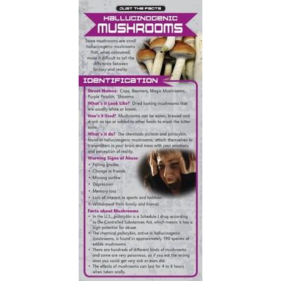 Hallucinogenic Mushrooms Just the Facts Rack Card (4" x 9")