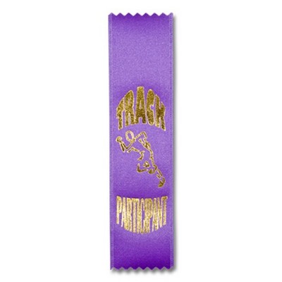 2"x8" Participant Stock Track Carded Event Ribbon