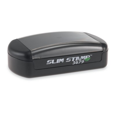 Slim Stamp™ Pre-Inked Rectangle Stamp (1 1/4" x 3 1/8")